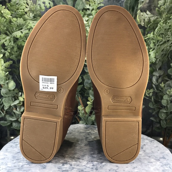 American Eagle by Payless Zuri Star Cognac Zip Booties Girls 4M🌟NWT&NIB🌟 - Picture 6 of 9